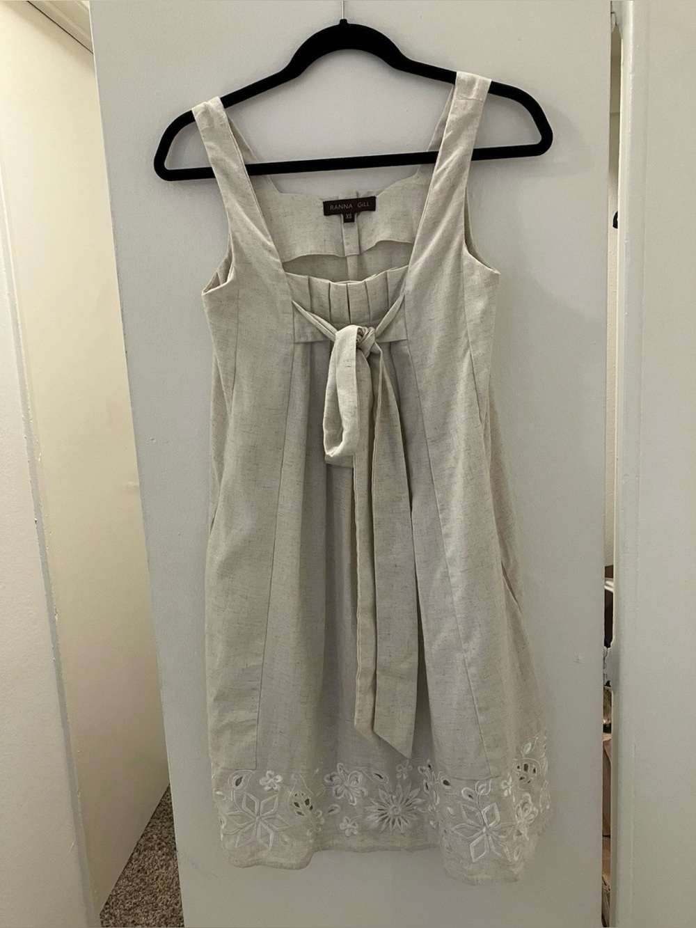 Anthropologie Ranna Gill Linen Cotton Swing Dress XS EUC